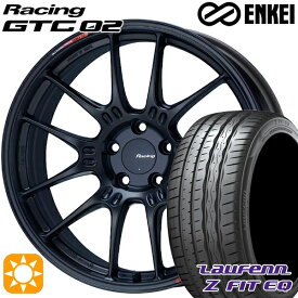 4/24-4/27 P5倍！225/45R18 95Y XL ラウフェン Z FIT EQ LK03 ENKEI エンケイ レーシング GTC02 マットブラック 18インチ 8.0J 5H114.3 サマータイヤホイールセット