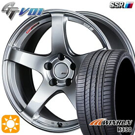 4/24-4/27 P5倍！205/40R17 84W XL ウィンラン R330 SSR GTV01 グレアシルバー 17インチ 7.0J 4H100 サマータイヤホイールセット