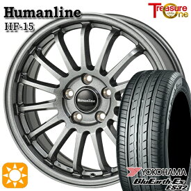 【取付対象】80ノア/ヴォクシー 195/65R15 91S ヨコハマ ブルーアース ES32 トレジャーワン ヒューマンライン HF15 ダークグレー 15インチ 6.0J 5H114.3 +53 サマータイヤホイールセット