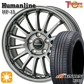 【取付対象】80ノア/ヴォクシー 195/65R15 91V ウィンラン R380 トレジャーワン ヒューマンライン HF15 ダークグレー 15インチ 6.0J 5H114.3 +53 サマータイヤホイールセット