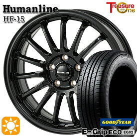 【取付対象】80ノア/ヴォクシー 195/65R15 91H グッドイヤー エフィシェントグリップ EG02 トレジャーワン ヒューマンライン HF15 ブラック 15インチ 6.0J 5H114.3 +53 サマータイヤホイールセット