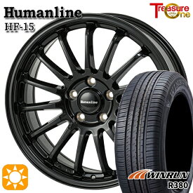 【取付対象】80ノア/ヴォクシー 195/65R15 91V ウィンラン R380 トレジャーワン ヒューマンライン HF15 ブラック 15インチ 6.0J 5H114.3 +53 サマータイヤホイールセット