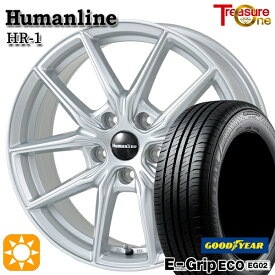 【取付対象】80ノア/ヴォクシー 195/65R15 91H グッドイヤー エフィシェントグリップ EG02 トレジャーワン ヒューマンライン HR1 シルバー 15インチ 6.0J 5H114.3 +53 サマータイヤホイールセット