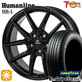 【取付対象】80ノア/ヴォクシー 195/65R15 91H グッドイヤー エフィシェントグリップ EG02 トレジャーワン ヒューマンライン HR1 ブラック 15インチ 6.0J 5H114.3 +53 サマータイヤホイールセット