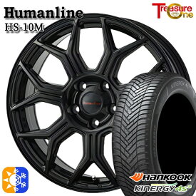 205/65R15 94H ハンコック KInERGy 4s 2 (H750) トレジャーワン ヒューマンライン HS10M 15インチ 6.0J 5H114.3 ブラック オールシーズンタイヤホイールセット