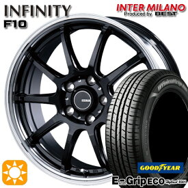 【取付対象】50プリウス インプレッサ 215/45R17 91W XL グッドイヤー エフィシェントグリップ エコ EG01 インターミラノ インフィニティ F10 BK/RP 17インチ 7.0J 5H100 サマータイヤホイールセット