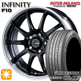 【取付対象】ジェイド アクセラ 225/40R18 88W ブリヂストン レグノ GR-X3 インターミラノ インフィニティ F10 BK/RP 18インチ 7.0J 5H114.3 サマータイヤホイールセット