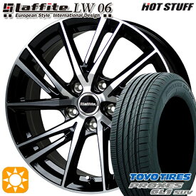 【取付対象】新型プリウス195/60R17 90H トーヨー プロクセス CL1 SUV HotStuff ラフィット LW-06 ブラックポリッシュ 17インチ 7.0J 5H114.3 サマータイヤホイールセット