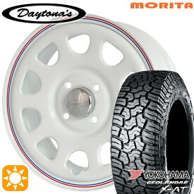 【取付対象】アゲトラ 165/65R14 ヨコハマ ジオランダーX-AT G016 MRT デイトナS ホワイト 14インチ 5.0J 4H100 サマータイヤホイールセット