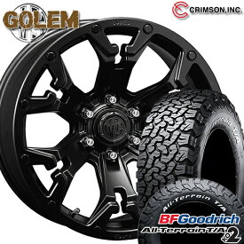 【取付対象】LT265/70R17 121/118S RWL BFグッドリッチ オールテレーン T/A KO2 クリムソン MG ゴーレム マットブラック 17インチ 8.0J 6H139.7 サマータイヤホイールセット