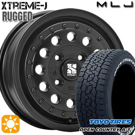 【取付対象】165/80R14 97/95N トーヨー オープンカントリーA/T3 ホワイトレター MLJ エクストリームJ ラギッド サテンブラック 14インチ 5.0J 4H100 サマータイヤホイールセット