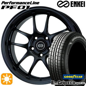 最大2,000円OFFクーポン★レガシィB4 エクシーガ 215/50R17 91V グッドイヤー エフィシェントグリップ エコ EG01 ENKEI エンケイ パフォーマンスライン PF01 マットブラック 17インチ 7.0J 5H100 サマータイヤホイールセット