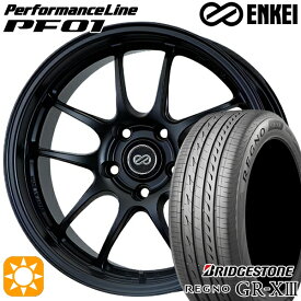 【取付対象】ジェイド アクセラ 225/40R18 88W ブリヂストン レグノ GR-X3 ENKEI エンケイ パフォーマンスライン PF01 マットブラック 18インチ 7.5J 5H114.3 サマータイヤホイールセット