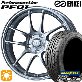 最大2,000円OFFクーポン★インプレッサXV 225/55R17 97V グッドイヤー イーグル LSEXE ENKEI エンケイ パフォーマンスライン PF01 スパークルシルバー 17インチ 7.0J 5H100 サマータイヤホイールセット