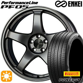 【取付対象】アイシス ノア 215/45R17 91W XL ピレリ パワジー ENKEI エンケイ パフォーマンスライン PF05 ダークシルバー 17インチ 7.0J 5H114.3 サマータイヤホイールセット
