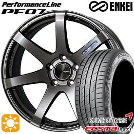 最大2,000円OFFクーポン★インプレッサXV 225/55R17 101W XL クムホ エクスタ PS71 ENKEI エンケイ パフォーマンスライン PF07 ダークシルバー 17インチ 7.0J 5H100 サマータイヤホイールセット