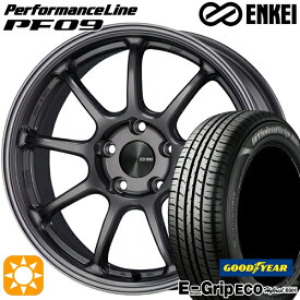 最大2,000円OFFクーポン★195/55R16 87V グッドイヤー エフィシェントグリップ エコ EG01 ENKEI エンケイ パフォーマンスライン PF09 ダークシルバー 16インチ 6.5J 5H100 サマータイヤホイールセット