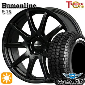 【取付対象】80ノア/ヴォクシー 195/65R15 91S RWL モンスタ RTハイブリッド トレジャーワン ヒューマンライン S15 ブラック 15インチ 6.0J 5H114.3 +53 サマータイヤホイールセット