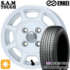 4/24-4/27 P5倍！155/70R13 ネクセン ロードストーン ユーロビズ HP02 ENKEI S.A.M タフ ホワイト 13インチ 4.5J 4H100 サマータイヤホイールセット