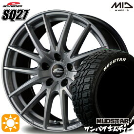 最大2,000円OFFクーポン★ヴェゼル レガシィ 225/60R18 100T WL マッドスター ワンパク M/T ホワイトレター MID シュナイダー SQ27 メタリックシルバー 18インチ 7.0J 5H114.3 サマータイヤホイールセット