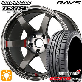 最大2,000円OFFクーポン★BP系レガシィアウトバック 215/55R17 94W クムホ エクスタ PS31 RAYS ボルクレーシング TE37 サーガSL PG 17インチ 7.5J 5H100 サマータイヤホイールセット