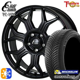 215/40R18 89V XL ミシュラン クロスクライメート2 トレジャーワン クリフクライム TC10M ブラックアンダーカットポリッシュ 18インチ 7.0J 5H114.3 オールシーズンタイヤホイールセット