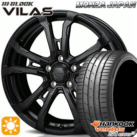 【取付対象】セレナ 215/40R18 89Y XL ハンコック veNtus S1 evo3 K127 モンツァ ハイブロック ヴィラス サテンブラック 18インチ 7.5J 5H114.3 サマータイヤホイールセット