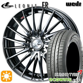 【取付対象】175/65R15 84H クムホ エコウィング ES31 Weds レオニス FR BMCMC (ブラックメタルコート ミラーカット) 15インチ 5.5J 4H100 サマータイヤホイールセット