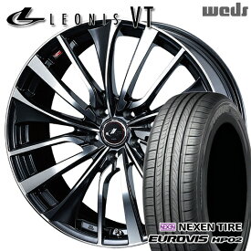 4/24-4/27 P5倍！195/65R15 ネクセン ロードストーン ユーロビズ HP02 Weds レオニス VT PBMC (パールブラック ミラーカット) 15インチ 6.0J 5H114.3 サマータイヤホイールセット