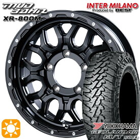 【取付対象】ジムニー 185/85R16 105/103N LT ヨコハマ ジオランダーM/T G003 インターミラノ マッドバーン XR-800M MBK/PP 16インチ 5.5J 5H139.7 サマータイヤホイールセット