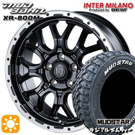 【取付対象】205/60R16 96T XL マッドスター ラジアル M/T ホワイトレター インターミラノ マッドバーン XR-800M MBK/RP 16インチ 6.5J 5H114.3 サマータイヤホイールセット