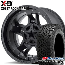 6/11までポイント5倍★LT225/65R17 107/103S RBL BFグッドリッチ オールテレーン T/A KO2 KMC XD827 ROCKSTAR III 17インチ 8.0J 5H114.3 MATTE BLACK(w/Black Accents) サマータイヤホイールセット