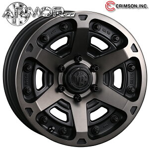 17インチ 7.0J 6H139.7 +38 CRIMSON クリムソン MGアーマー マットブラッククリア アルミホイール単品 4本(1台分)送料無料