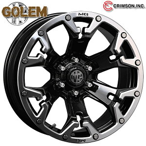 20インチ 9.0J 6H139.7 -5 CRIMSON クリムソン MG ゴーレム ブラックマシニングリップ アルミホイール単品 4本(1台分)送料無料