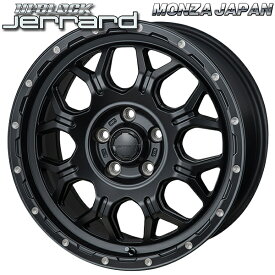15インチ 5.5J 5H100 +38 MONZA モンツァ ハイブロック ジェラード サテンブラック/ミーリング アルミホイール単品 4本（1台分）送料無料