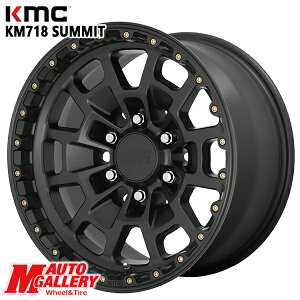 17�C���` 8.5J 6H139.7 +18 KMC KM718 SUMMIT SATIN BLACK �A���~�z�C�[���P�i 4�{�i1�䕪�j��������