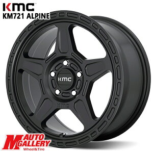 17C` 8.0J 5H127 +38 KMC KM721 ALPINE SATIN BLACK A~zC[Pi 1{ 4{ȏ㑗