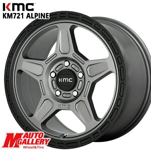 16C` 7.5J 5H114.3 +30 KMC KM721 ALPINE SATIN GRAY with BLACK LIP A~zC[Pi 4{i1䕪j