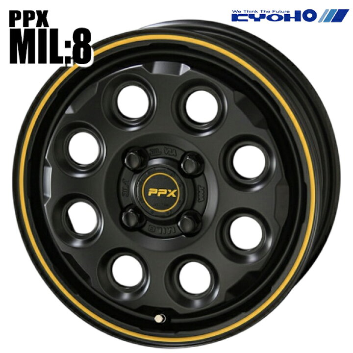 楽天市場】12インチ 3.5J 4H100 +45 KYOHO PPX MIL:8 セミグロス 