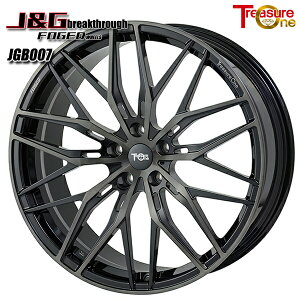 18インチ 9.5J 5H120 23〜62 トレジャーワン 鍛造 J&G ブレイクスルー JGB007 ブラック/ブラッシュド/ブラッククリア アルミホイール単品 4本(1台分)送料無料 ■受注生産商品■