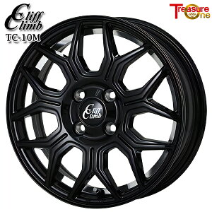 15インチ 5.5J 4H100 +43 トレジャーワン クリフクライム TC10M ブラックアンダーカットポリッシュ アルミホイール単品 1本 4本以上送料無料