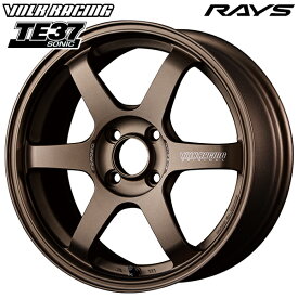 15インチ 7.0J 4H100 +35 RAYS ボルクレーシング TE37 ソニック ブロンズ（アルマイト）（BR） ホイール単品 1本 4本以上送料無料