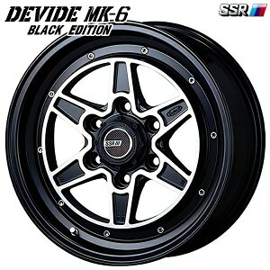 16インチ 6.5J 6H139.7 +38 SSR ディバイド MK-6 ブラックエディション フラットブラックポリッシュ アルミホイール単品 4本(1台分)送料無料