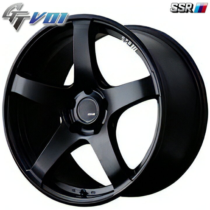 楽天市場】18インチ 7.5J 5H100 +48 SSR GTV01 フラットブラック 
