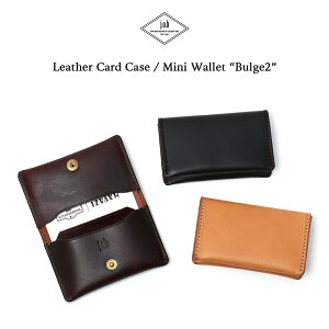 j.o.b leather products ���U�[�J�[�h�P�[�X Leather Card Case Mini Wallet �gBulge2�h ���h���� Bulge �~�j�E�H���b�g ���h���� ���z �~�j���z �ÑK���� �R�C���P�[�X ���U�[ �{�v �v ���{�� Black Brown Camel �u��