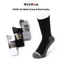 WIGWAM ウィグワム ＃S1221 AT WORK クルーソックス 3パック 3足セット ソックス ハイソックス/MIDWEIGHT 中厚手