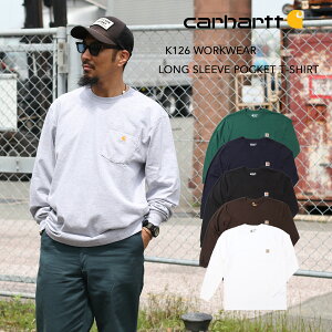 Carhartt K126  TVc USTCY J[n[g Y fB[X [NVc WORKWEAR LONG SLEEVE POCKET T-SHIRT LOOSE FIT HEAVYWEIGHT [NEFA OX[u |PbgTVc Ci[ 傫TC