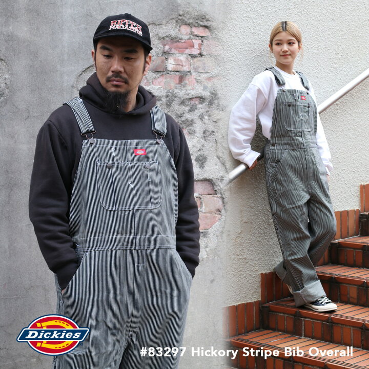 楽天市場】Dickies ヒッコリー ストライプ オーバーオール 