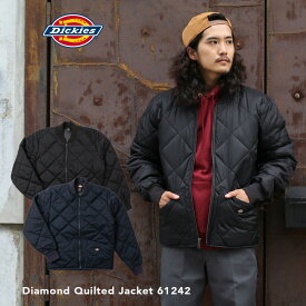 Dickies ディッキーズ 61242 Diamond Quilted Jacket キルティングジャケット アウター メンズ ブラック ジャケット 作業着 作業服 長袖 防寒 ワークウェア 黒 秋 冬 アメリカ企画 USサイズ