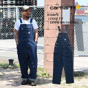 裾上げ無料 Carhartt カーハート 104672 LOOSE FIT DENIM BIB OVERALL ウォッシュ デニム オーバーオール ワークパン…